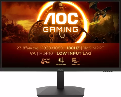 Photo de Ecran 24" AOC Gaming 24G15N2 Full HD 180Hz (Noir)