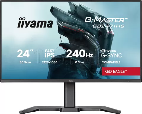 Photo de Ecran 24" Iiyama G-Master Red Eagle GB2471HS-B1 Full HD 240Hz (Noir)