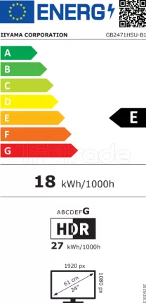 Photo de Ecran 24" Iiyama G-Master Red Eagle GB2471HSU-W1 Full HD 240Hz (Blanc)