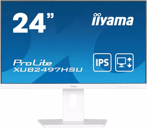 Photo de Ecran 24" Iiyama ProLite XUB2497HSU-W2 Full HD 100Hz (Blanc)