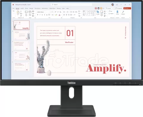 Photo de Ecran 24" Lenovo ThinkVision E24-40 Full HD 100Hz (Noir)