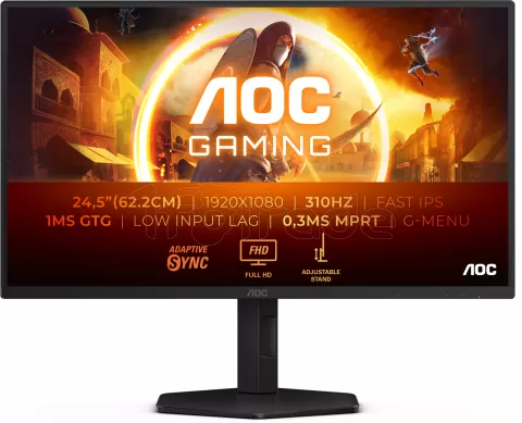 Photo de Ecran 25" AOC Gaming G4 25G4SXU Full HD 300Hz (Noir)