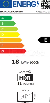 Photo de Ecran 25" Iiyama G-Master Gold Phoenix GB2591HSU-B1 Quad HD 320Hz (Noir)