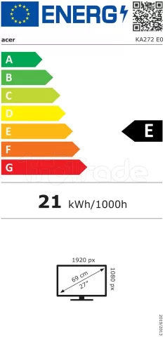 Photo de Ecran 27" Acer KA2 KA272 E0bi Full HD 100Hz (Noir)
