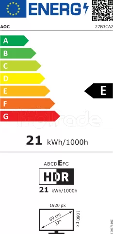 Photo de Ecran 27" AOC B3 27B3CA2 Full HD 100Hz (Noir)