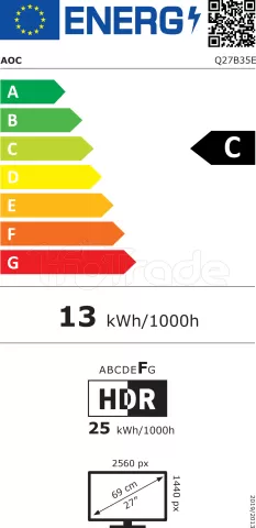 Photo de Ecran 27" AOC B3 Q27B35E Quad HD 100Hz (Noir)