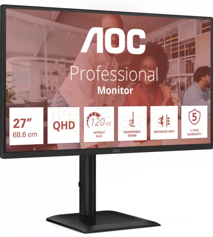Photo de Ecran 27" AOC Q27E4U Quad HD 120Hz (Noir)