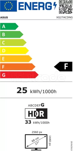 Photo de Ecran 27" Asus Rog Strix OLED XG27ACDNG Quad HD 360Hz (Noir)