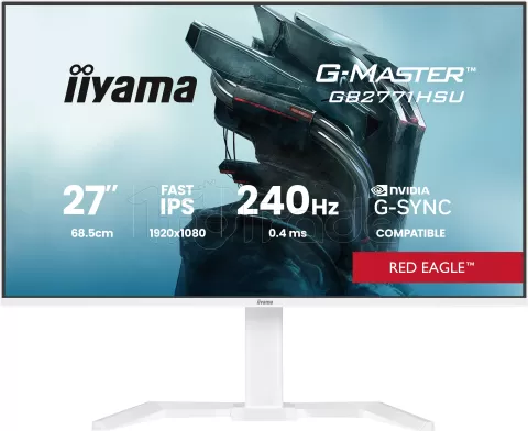 Photo de Ecran 27" Iiyama G-Master Red Eagle GB2771HSU-W1 Full HD 240Hz (Blanc)