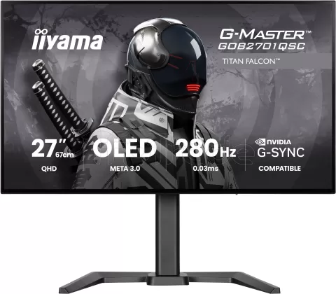 Photo de Ecran 27" Iiyama G-Master Titan Falcon GOB2701QSC-B1 OLED Quad HD 280Hz (Noir)