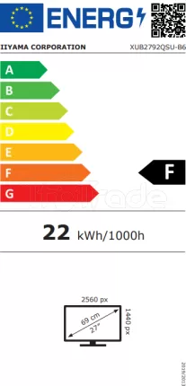 Photo de Ecran 27" Iiyama ProLite XU2792QSU-B6 Quad HD (Noir) 100Hz