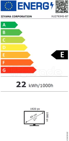 Photo de Ecran 27" Iiyama ProLite XU2793HS-B7 Full HD 100Hz (Noir)