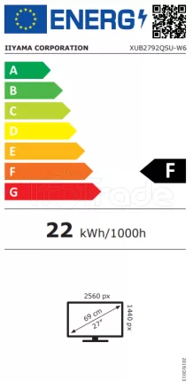 Photo de Ecran 27" Iiyama ProLite XUB2792QSU-W6 Quad HD (Blanc) 100Hz