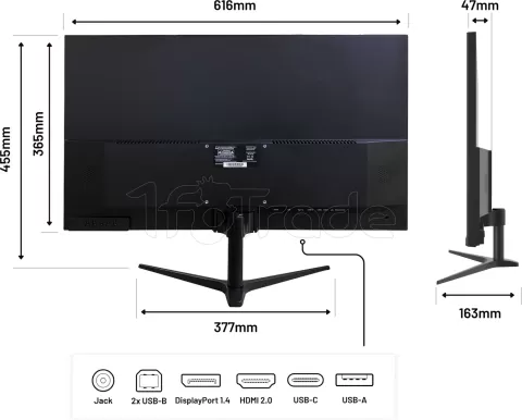 Photo de Ecran 27" JapanNext JN-IPS27WQHDR-C65W WQHD (Noir)