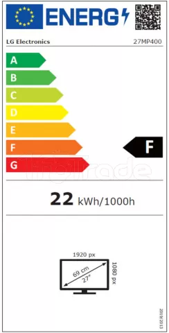Photo de Ecran 27" LG 27MP400-B Full HD (Noir)