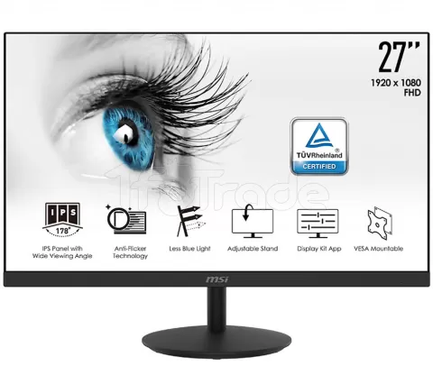 Photo de Ecran 27" MSI Pro MP271 Full HD (Noir)