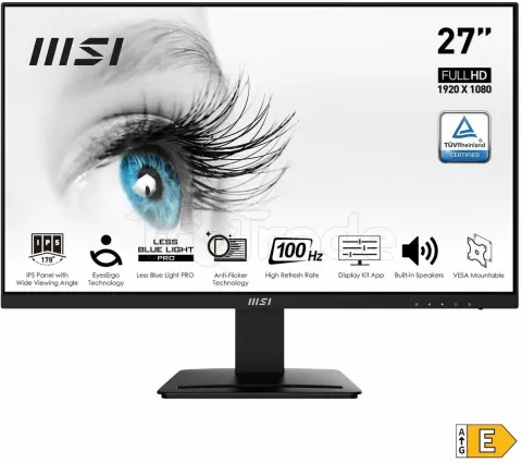 Photo de Ecran 27" MSI Pro MP273A Full HD 100Hz (Noir)