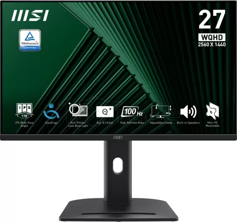 Photo de Ecran 27" MSI Pro MP275QPG Quad HD 100Hz (Noir)