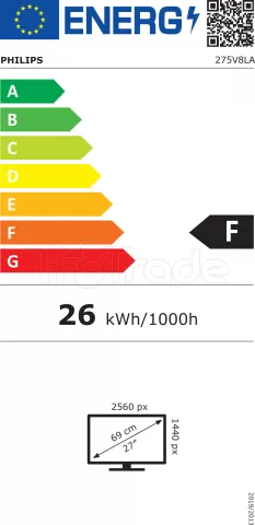Photo de Ecran 27" Philips 275V8LA Quad HD (Noir)