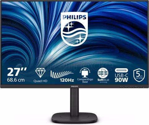 Photo de Ecran 27" Philips 3000 27B2U3601 Quad HD 120Hz (Noir)
