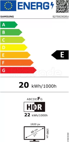 Photo de Ecran 27" Samsung Odyssey G3 G30D Full HD 180Hz (Noir)