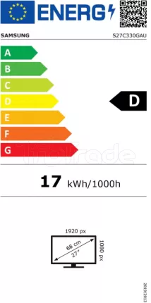 Photo de Ecran 27" Samsung S33GC Full HD (Noir)