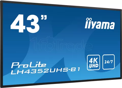 Photo de Ecran 43" Iiyama ProLite LH4352UHS-B1 4K Ultra HD (Noir)