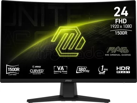 Photo de Ecran incurvé 24" MSI Mag 242C 180Hz (Noir)