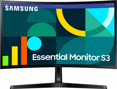 Photo de Ecran incurvé 24" Samsung Essential S3 S36GD Full HD 100Hz (Noir)