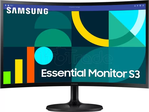 Photo de Ecran incurvé 24" Samsung Essential S3 S36GD Full HD 100Hz (Noir)