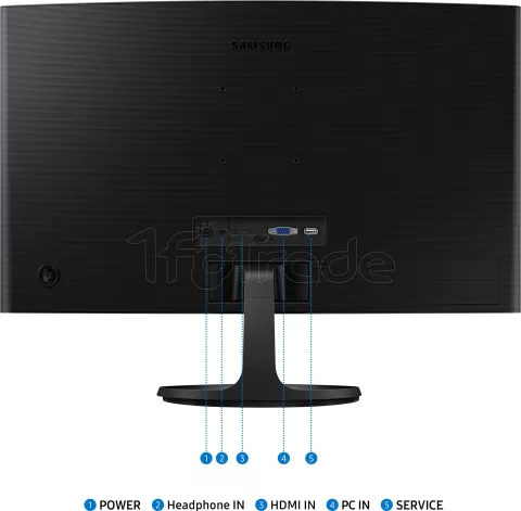 Photo de Ecran incurvé 24" Samsung Essential S3 S36GD Full HD 100Hz (Noir)