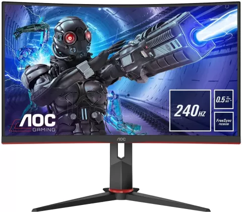 Photo de Ecran incurvé 27" AOC C27G2ZE Full HD (Noir/Rouge) 240Hz