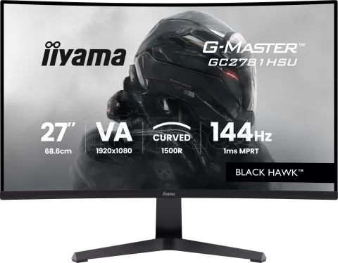 Photo de Ecran incurvé 27" Iiyama G-Master Black Hawk GC2781HSU-B1 Full HD 144Hz (Noir)