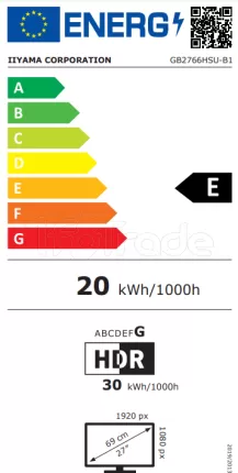 Photo de Ecran incurvé 27" Iiyama G-Master Red Eagle GB2766HSU-B1 Full HD (Noir) 165Hz