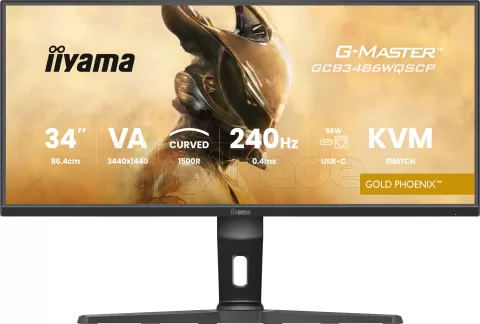 Photo de Ecran incurvé 34" Iiyama G-Master Gold Phoenix GCB3486WQSCP-B1 UWQHD 240Hz (Noir)