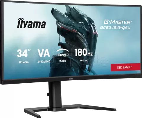 Photo de Ecran incurvé 34" Iiyama G-Master Red Eagle GCB3484WQSU-B1 Ultra WQHD 180Hz (Noir)