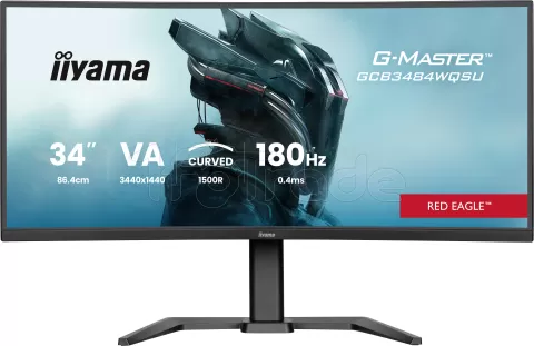 Photo de Ecran incurvé 34" Iiyama G-Master Red Eagle GCB3484WQSU-B1 Ultra WQHD 180Hz (Noir)