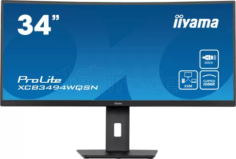 Photo de Ecran incurvé 34" Iiyama ProLite XCB3494WQSN-B5 UWQHD (Noir) 120Hz