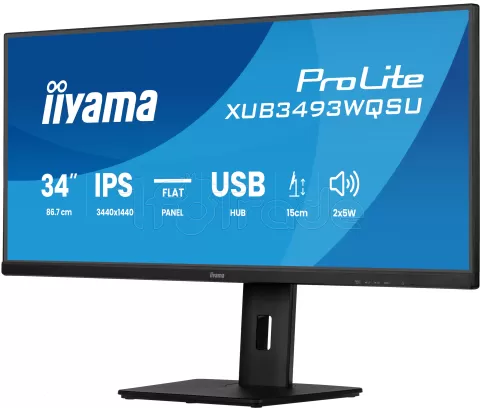 Photo de Ecran incurvé 34" Iiyama ProLite XUB3493WQSU-B6 UWQHD 120Hz (Noir)