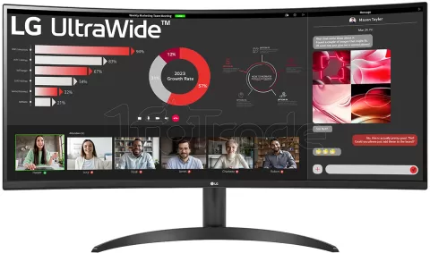 Photo de Ecran incurvé 34" LG UltraWide 34WR50QK-B UWQHD 100Hz (Noir)
