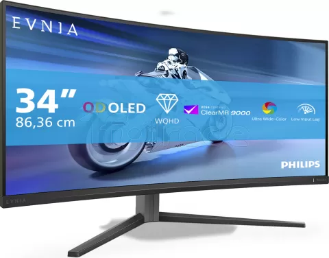 Photo de Ecran incurvé 34" Philips Evnia 34M2C6500 OLED WQHD 100Hz (Noir)