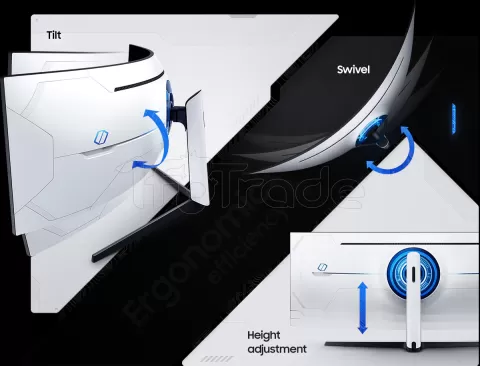 Photo de Ecran incurvé 49" (32:9) Samsung Odyssey G9 C49G95TSSRX 5K DWQHD (Noir) 240Hz
