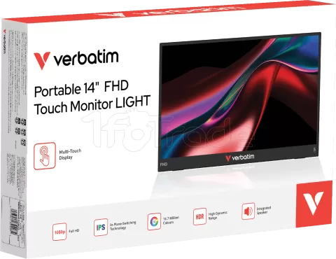 Photo de Ecran portable tactile 14" Verbatim Light Full HD (Noir)
