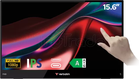 Photo de Ecran portable tactile 15,6" Verbatim Light Full HD (Noir)