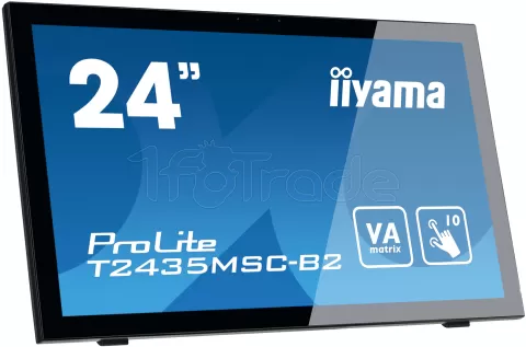 Photo de Ecran tactile 24" Iiyama ProLite T2435MSC-B2 Full HD (Noir)