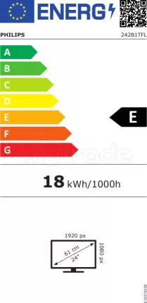 Photo de Ecran tactile 24" Philips B-line 242B1TFL Full HD (Noir)