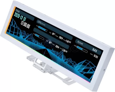 Photo de Écran universel 8,8" Lian Li SM088 avec support (Blanc)