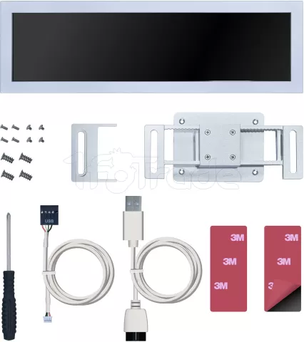 Photo de Écran universel 8,8" Lian Li SM088 avec support (Blanc)