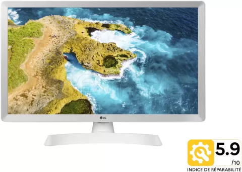 Photo de Ecran/TV 24" LG 24TQ510S HD Ready Smart TV (Blanc)