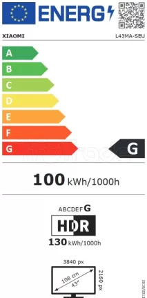 Photo de Ecran/TV 43" Xiaomi A Pro 2025 4K Ultra HD (Noir)